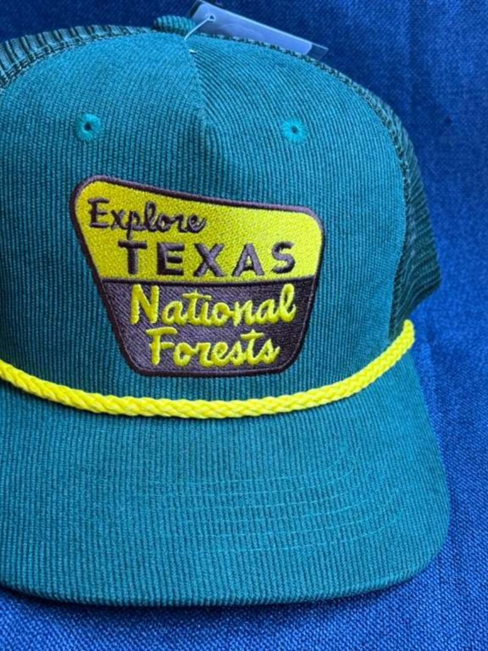 Arcadian Outfitters Explore Texas National Forests Corduroy Rope Trucker Hat NWT